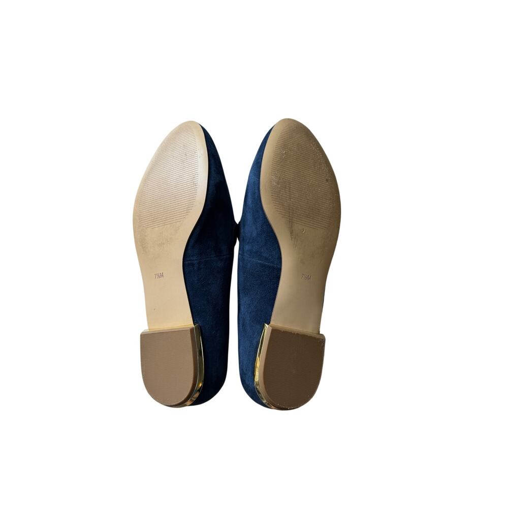 Talbots Blue Suede Christmas Bear Loafers | Size 7.5 M - Picture 4 of 11